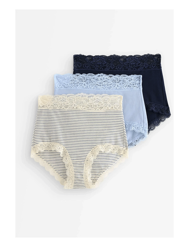 Lindex - 3-pack briefs with high waist - midi & maxi slips - light white - 0