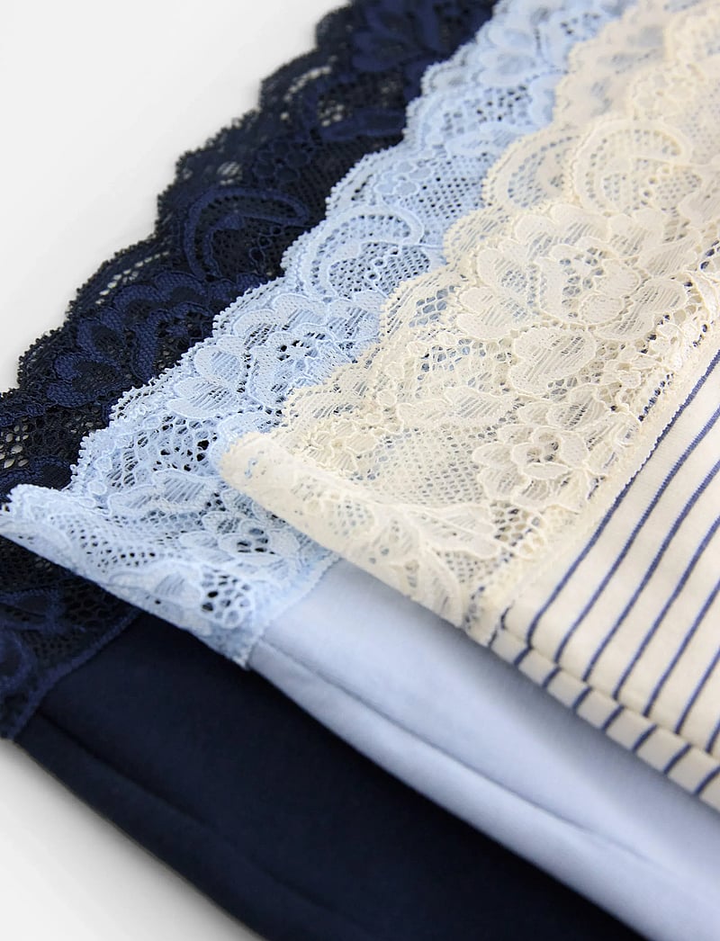 Lindex - 3-pack briefs with high waist - midi & maxi slips - light white - 2