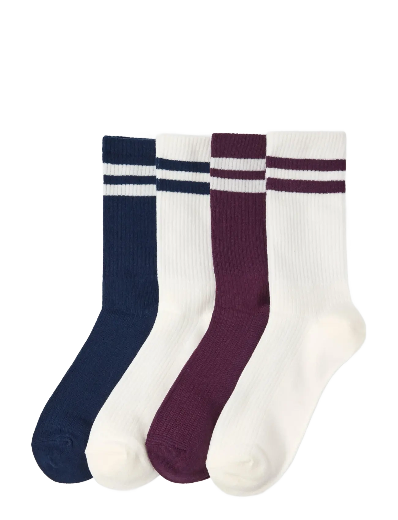 Sock 4 p varsity stripes - DARK DUSTY LILAC