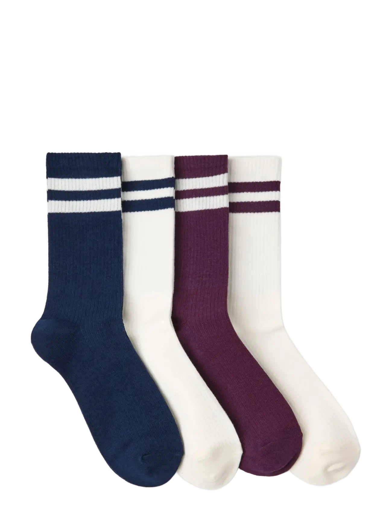 Lindex - 4-pack sporty socks - dark dusty lilac - 1