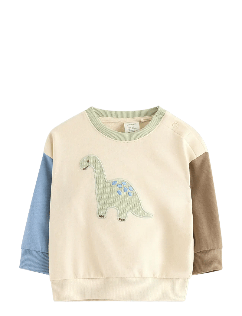 Lindex - Sweater oversized dino - sweatshirts - light beige - 0