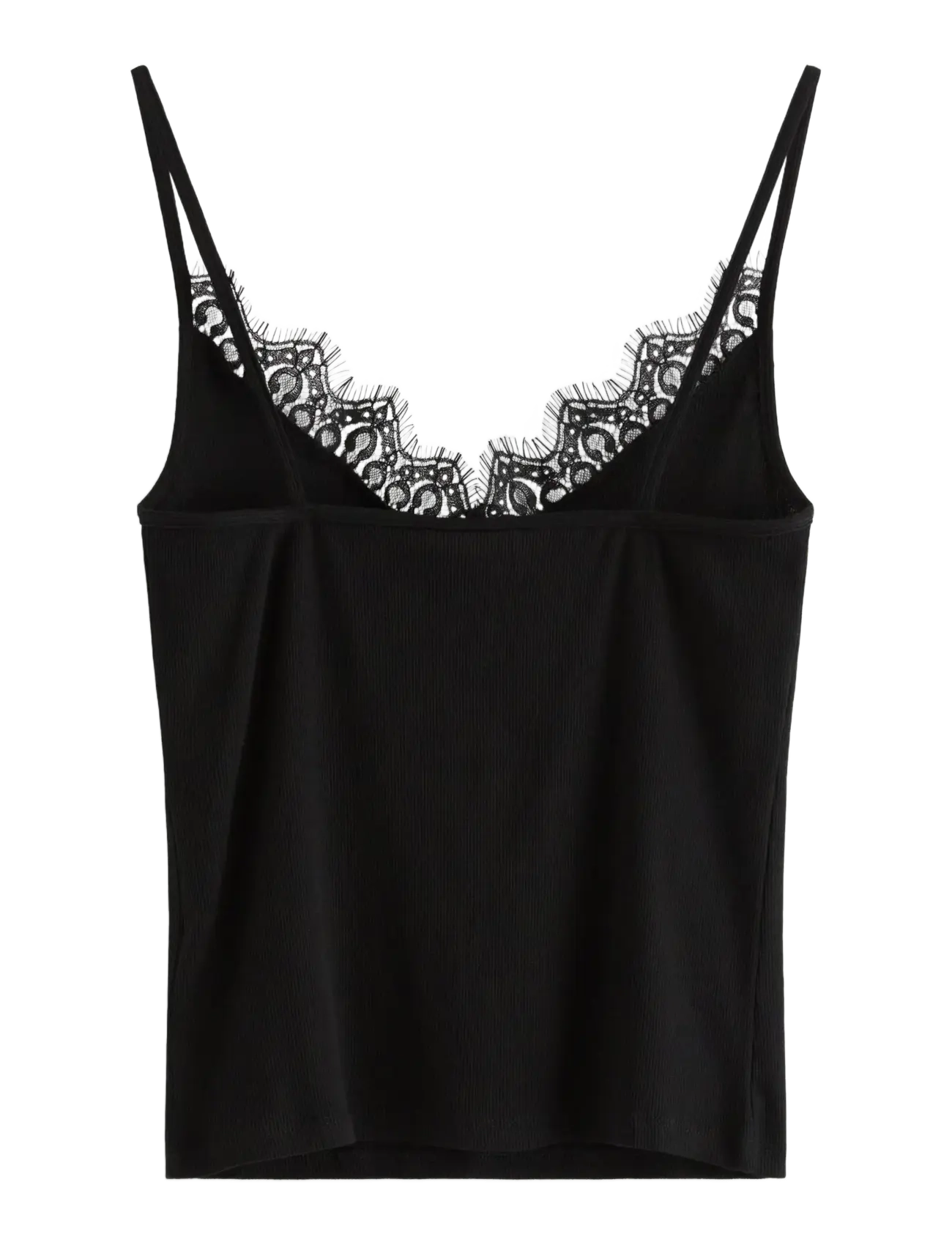 Lindex - Ribbed camisole - linnen - black - 2