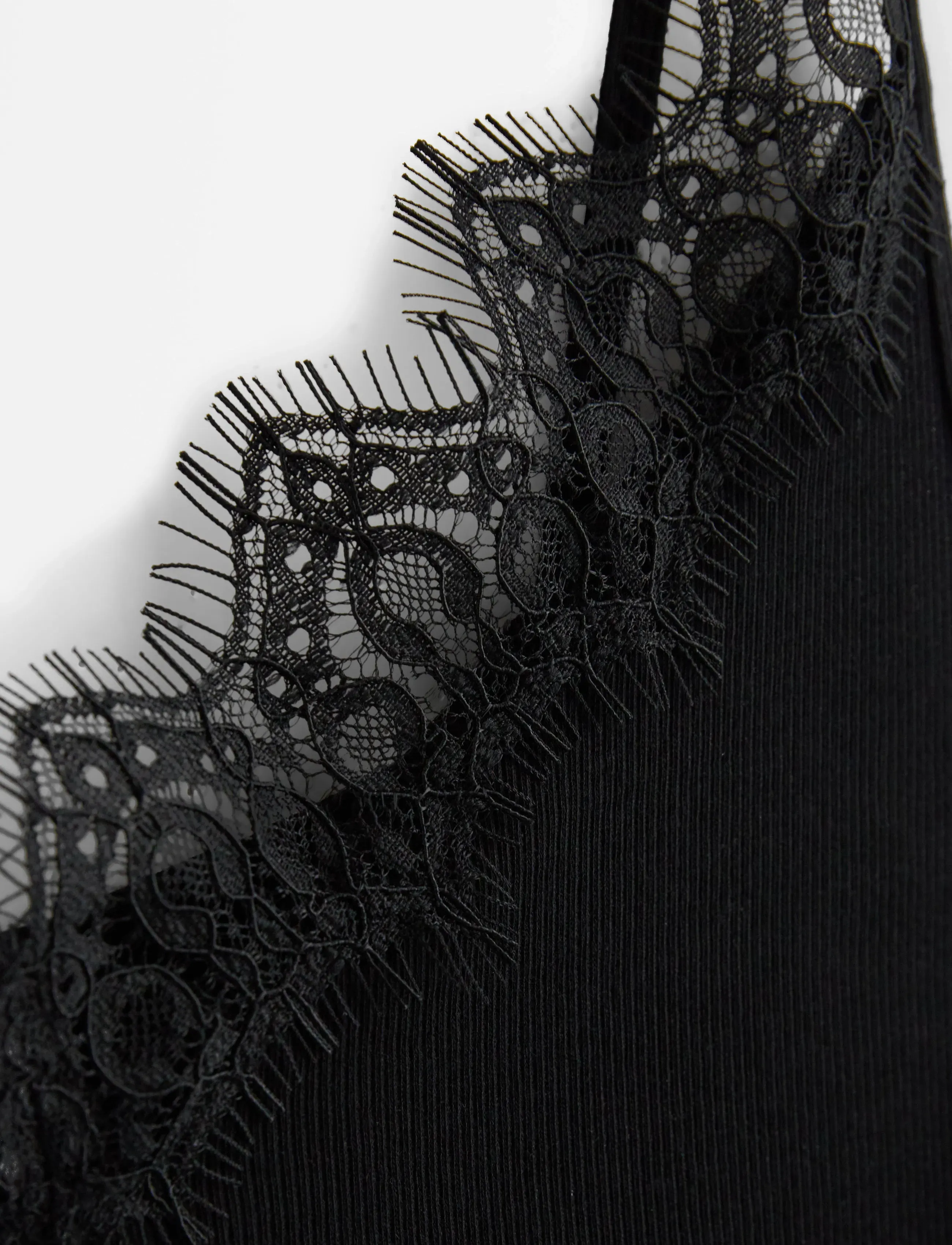 Lindex - Ribbed camisole - linnen - black - 5