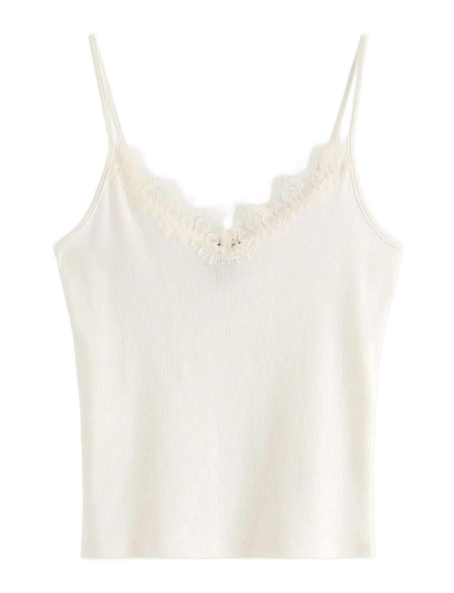 Lindex - Ribbed camisole - varrukateta topid - light white - 1