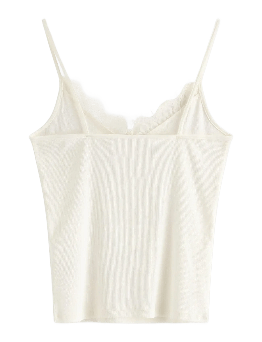 Lindex - Ribbed camisole - varrukateta topid - light white - 2
