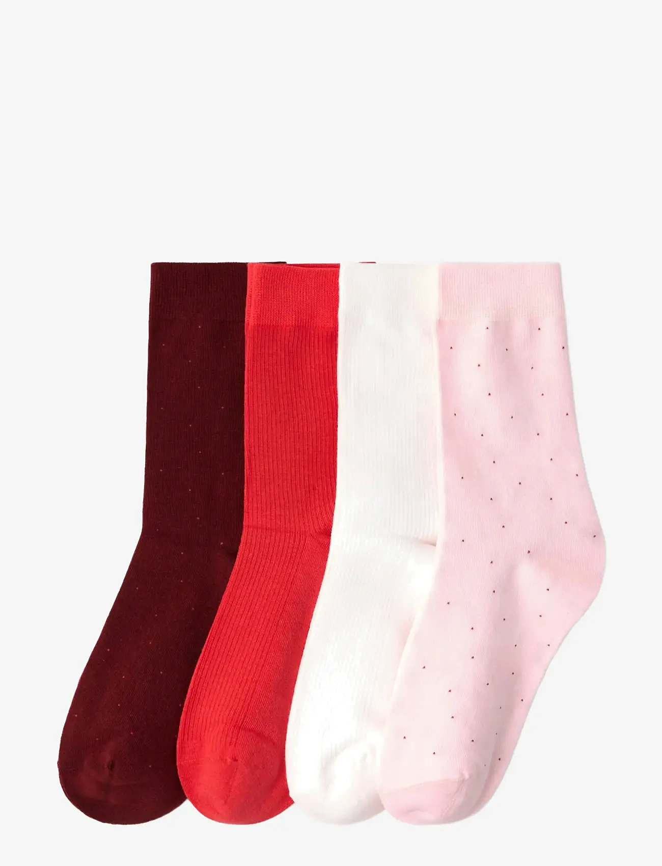 Lindex - Sock 4 p mini dots - regular socks - light pink - 0