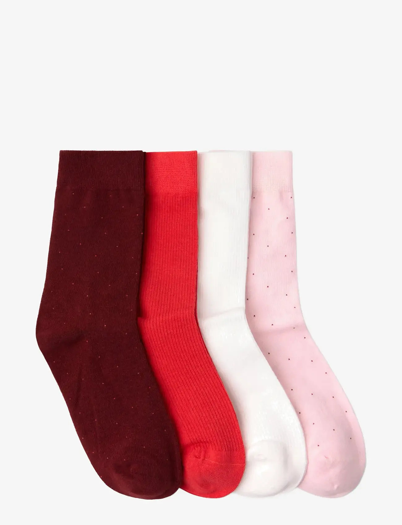 Lindex - Sock 4 p mini dots - regular socks - light pink - 1