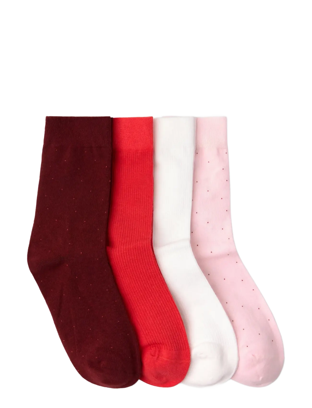 Lindex - Sock 4 p mini dots - light pink - 1