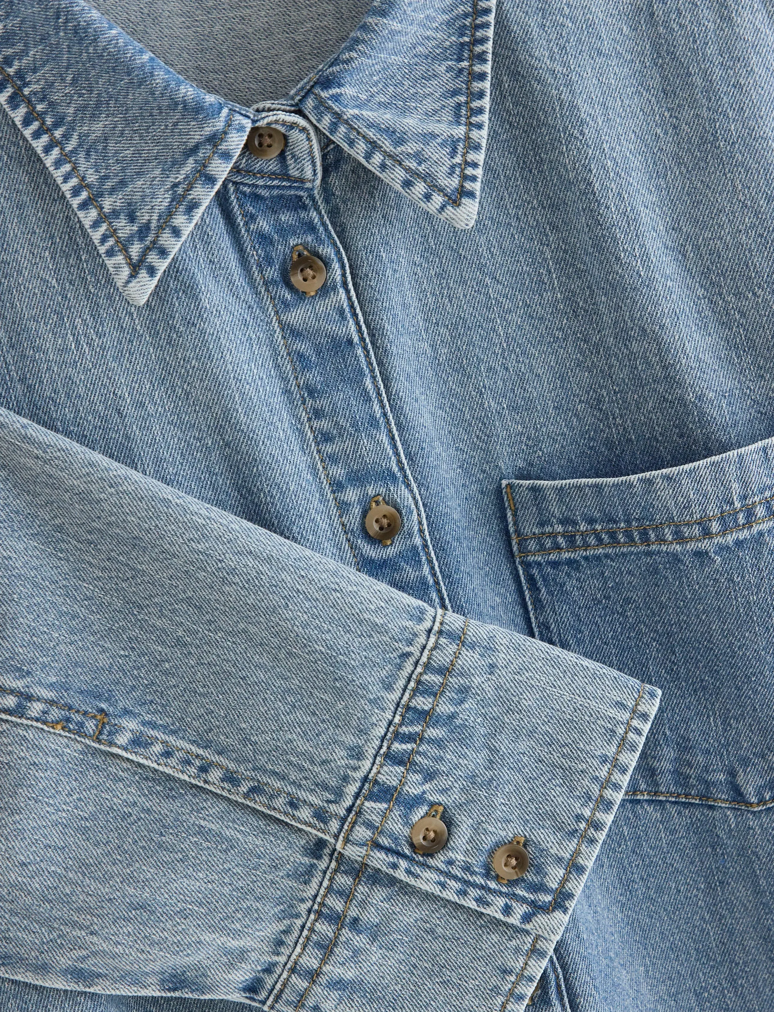 Lindex - Shirt dress in denim - hemdkleider - denim blue - 4