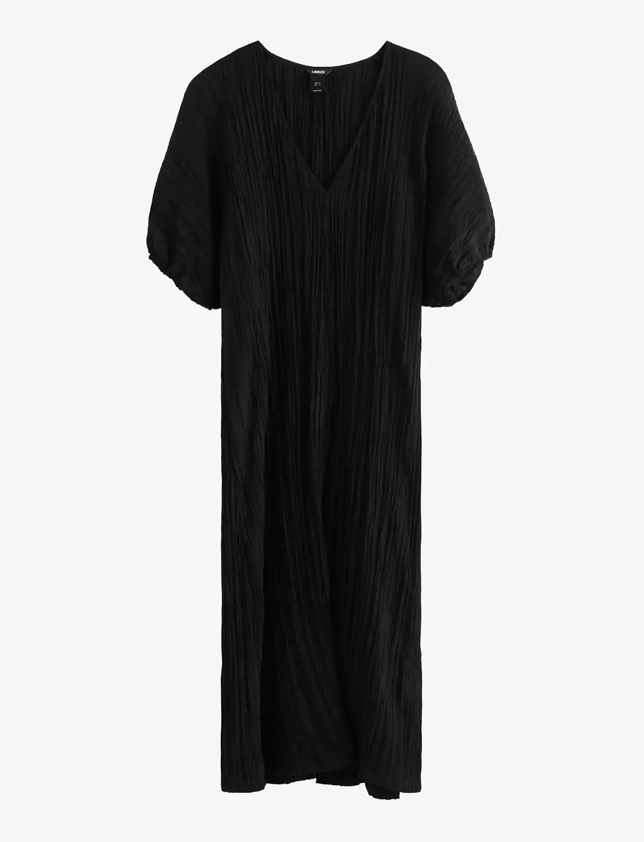 Lindex - Crinkled midi dress - midi dresses - black - 1
