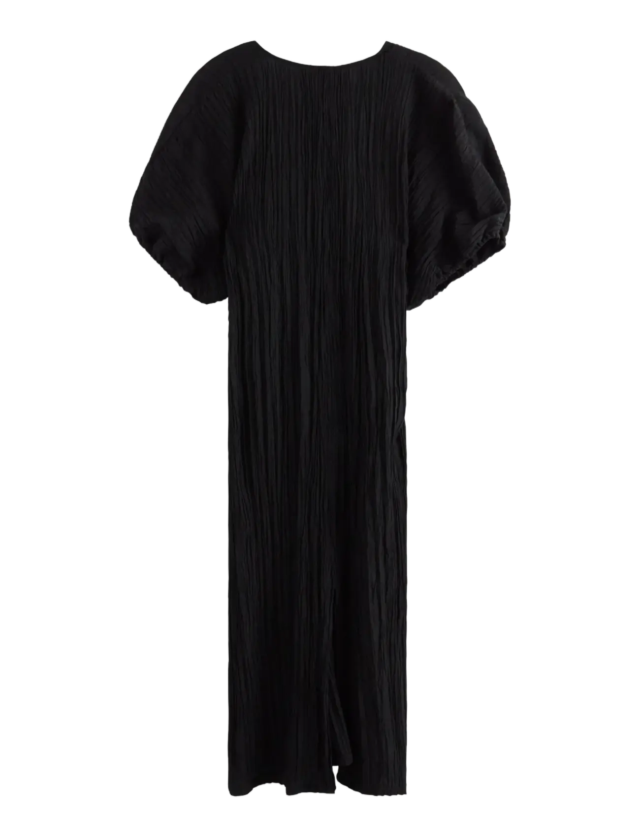 Lindex - Crinkled midi dress - midiklänningar - black - 2