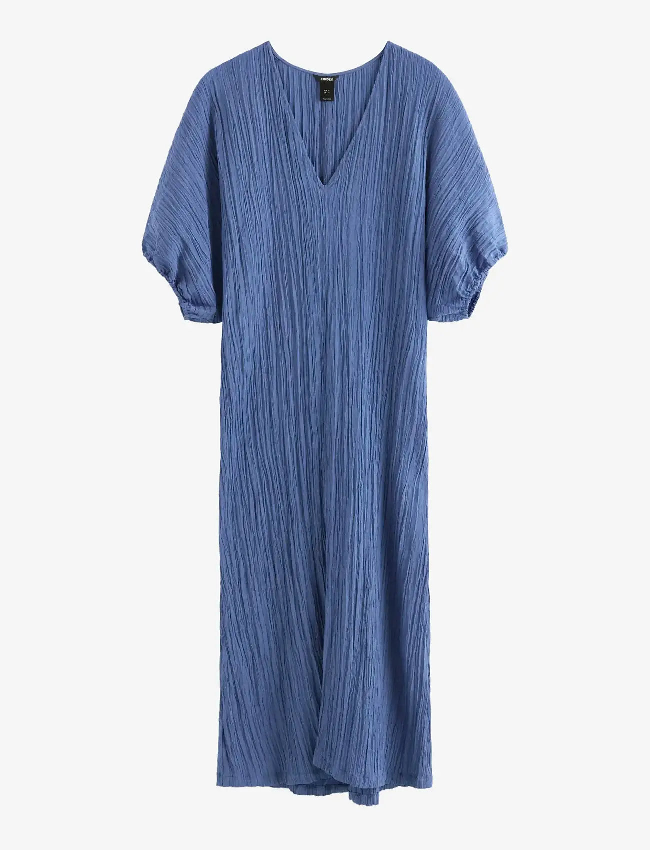 Lindex - Crinkled midi dress - midi dresses - blue - 0