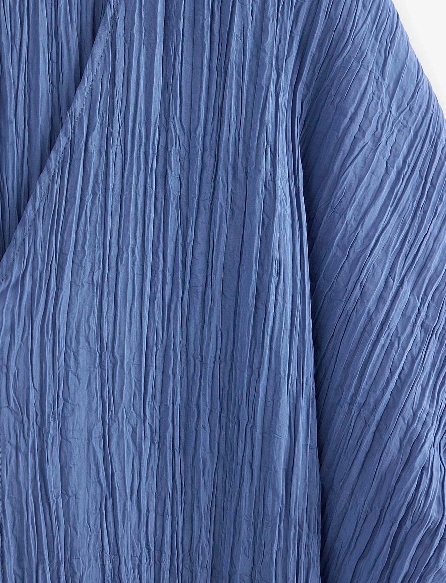 Lindex - Crinkled midi dress - midiklänningar - blue - 5