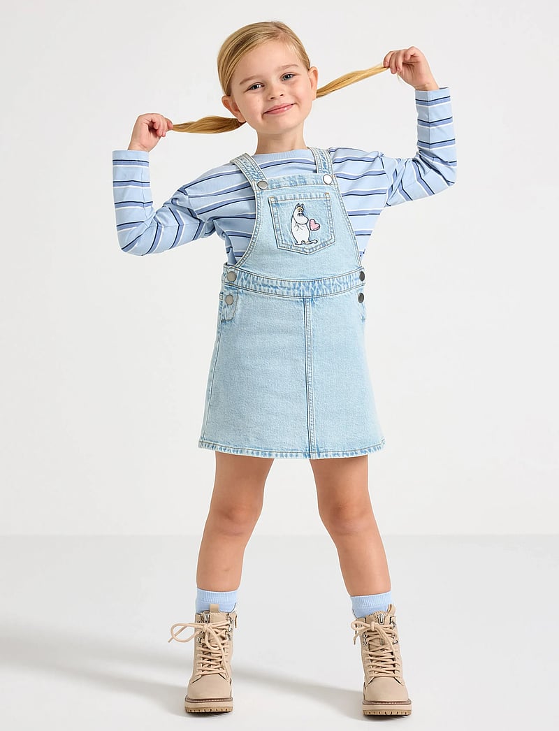 Lindex - Dress bib Mumin denim - teksakleit - denim - 0