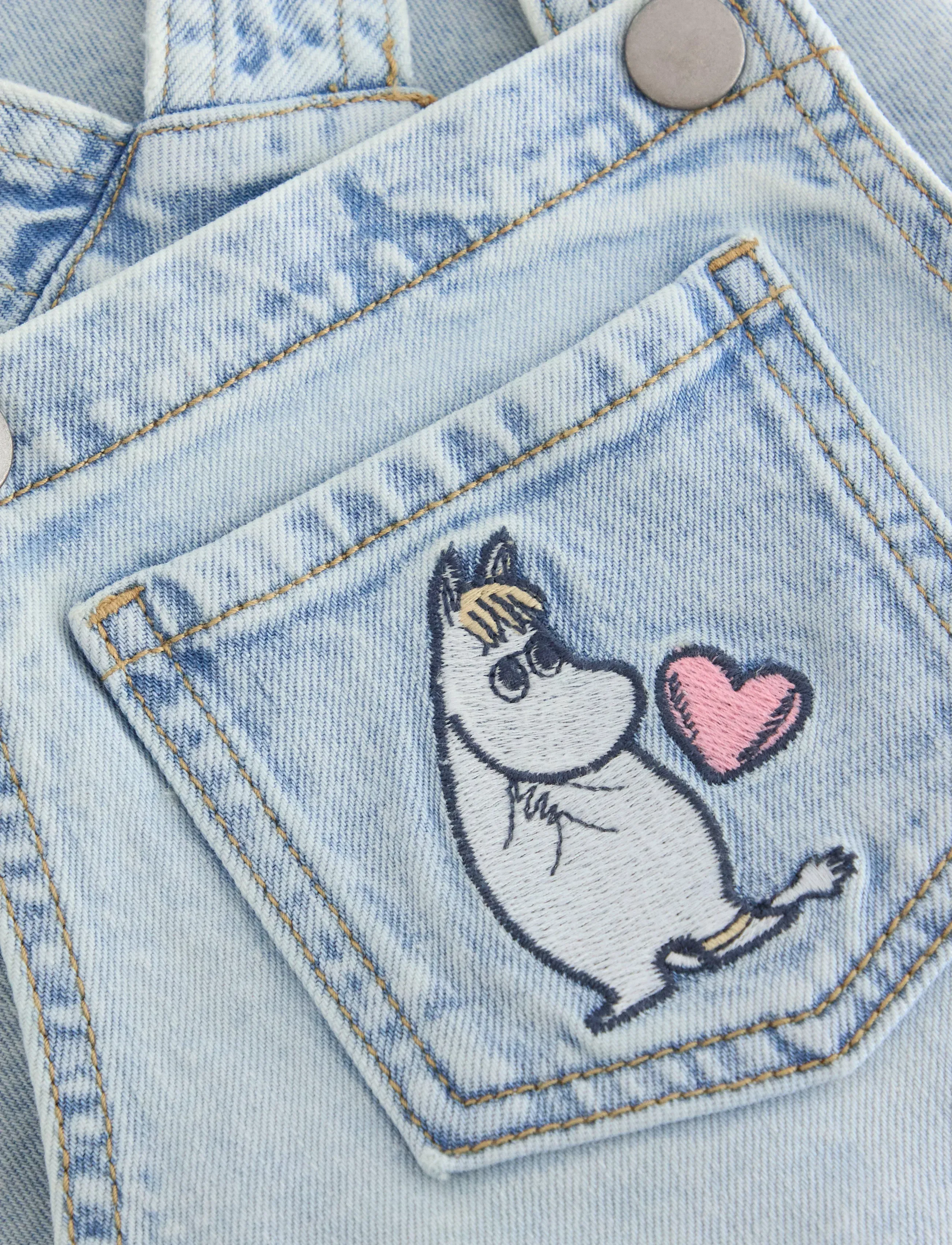 Lindex - Dress bib Mumin denim - dungaree dresses - denim - 5