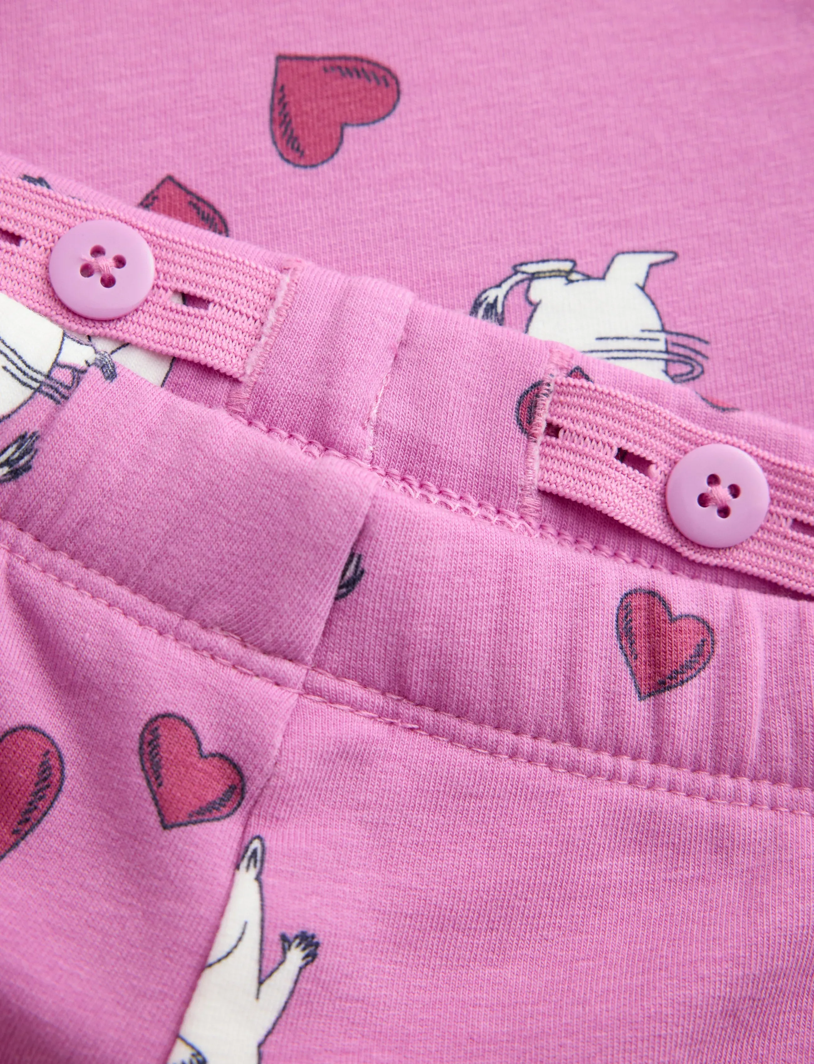Lindex - Moomin leggings with brushed inside - dusty pink - 5