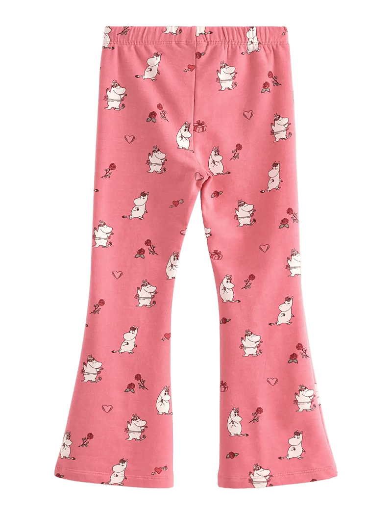 Lindex - Trousers flare AOP Mumin - beebipüksid - light dusty pink - 2