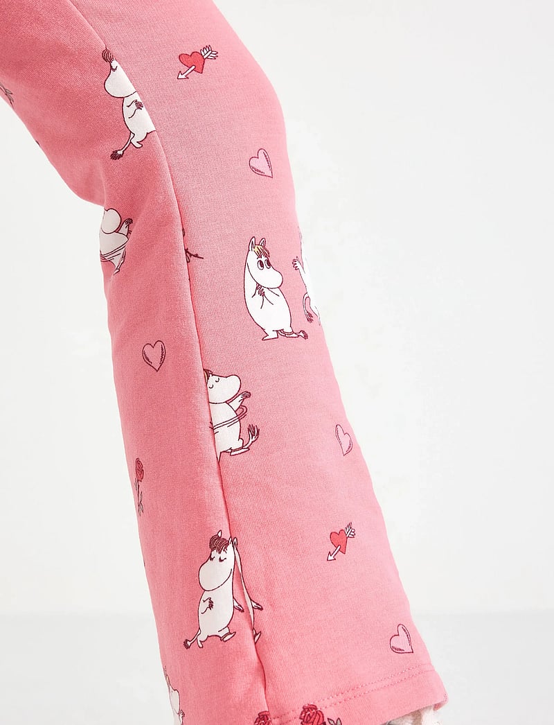 Lindex - Trousers flare AOP Mumin - beebipüksid - light dusty pink - 4