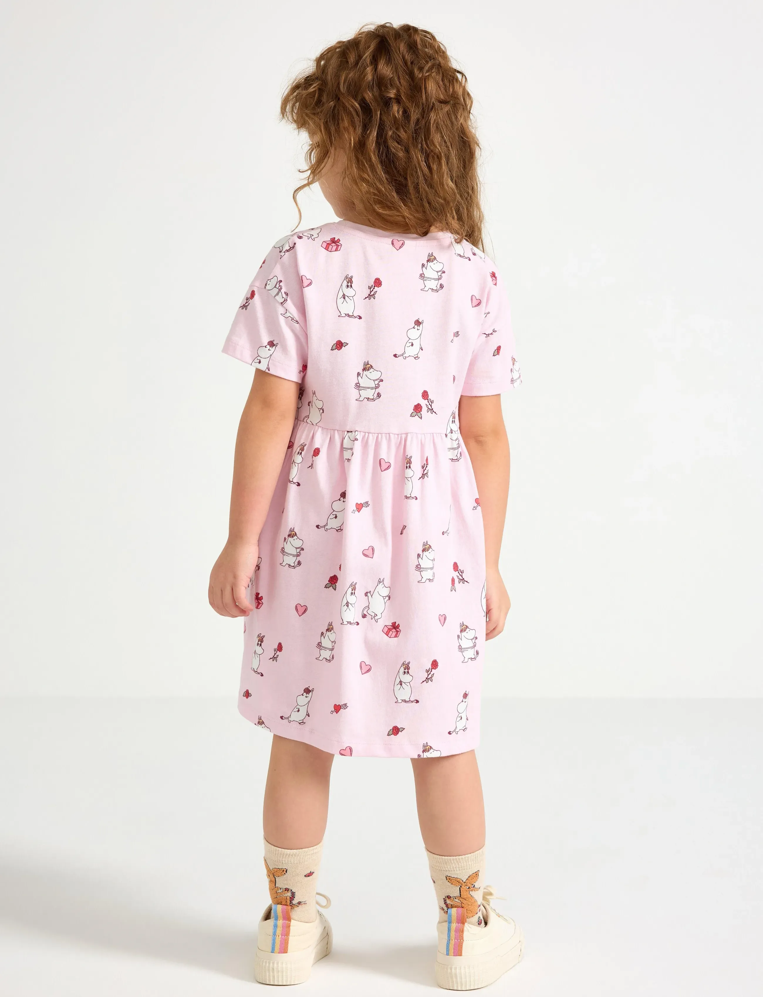 Lindex - Dress ss AOP Mumin - light pink - 3