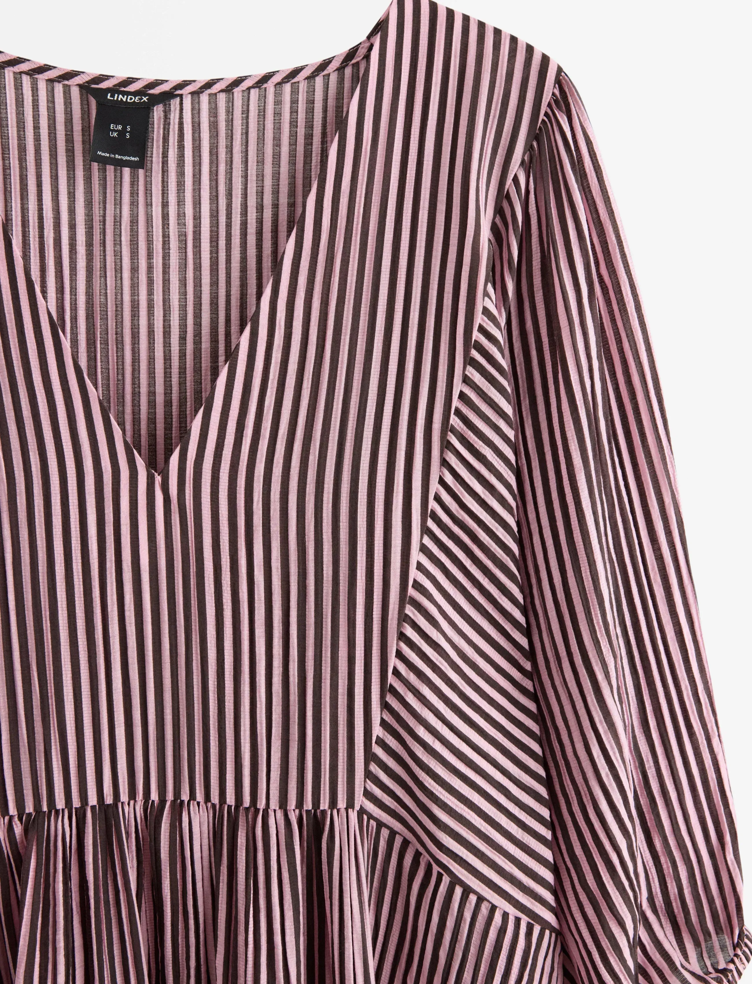 Lindex - Crinkled midi dress - midikleider - light dusty pink - 5
