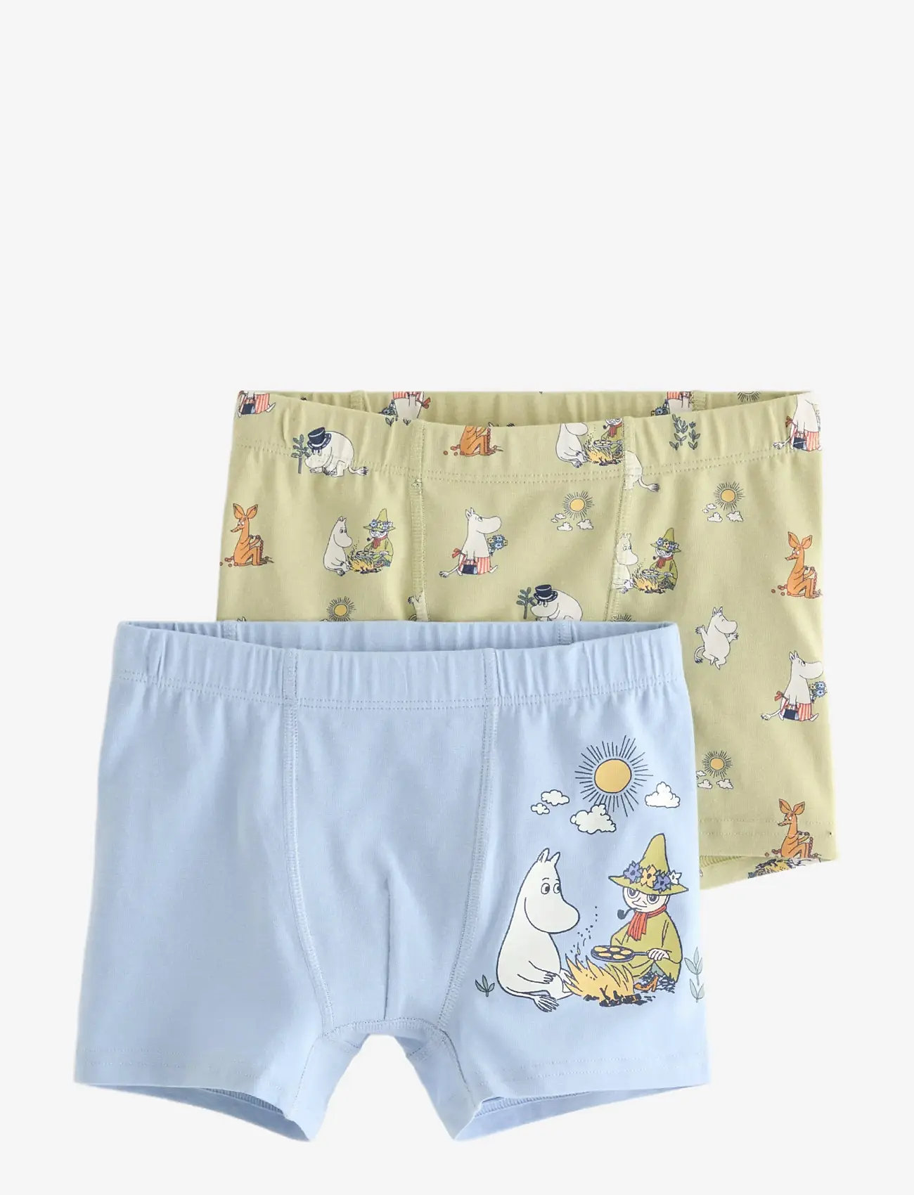 Lindex - Boxer 2 pack aop Moomin hidden - unterhosen - light blue - 0