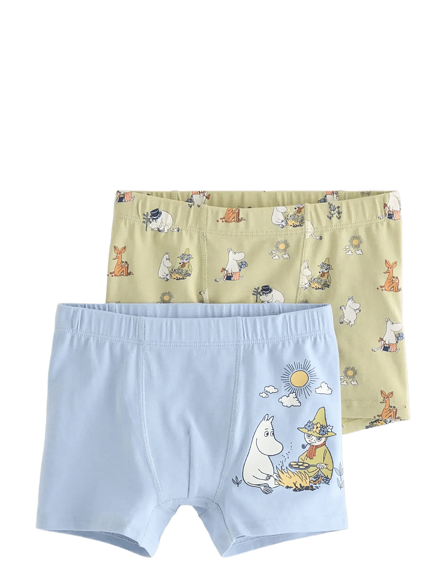 Lindex - Boxer 2 pack aop Moomin hidden - unterhosen - light blue - 0