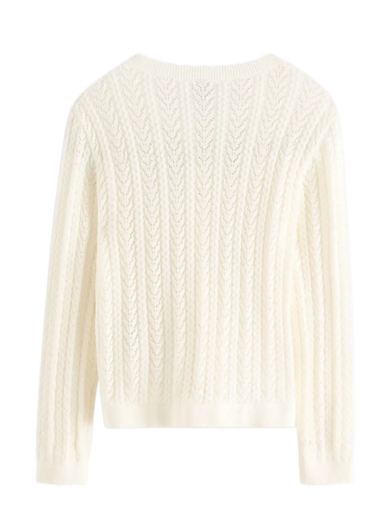 Lindex - Pattern-knit cardigan - cardigans - light dusty white - 2
