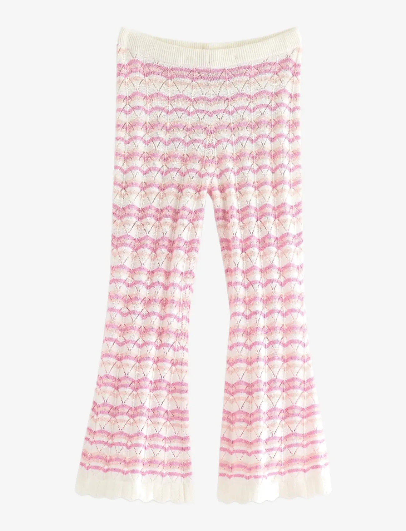 Lindex - Trousers with crochet look - bukser - light dusty white - 1