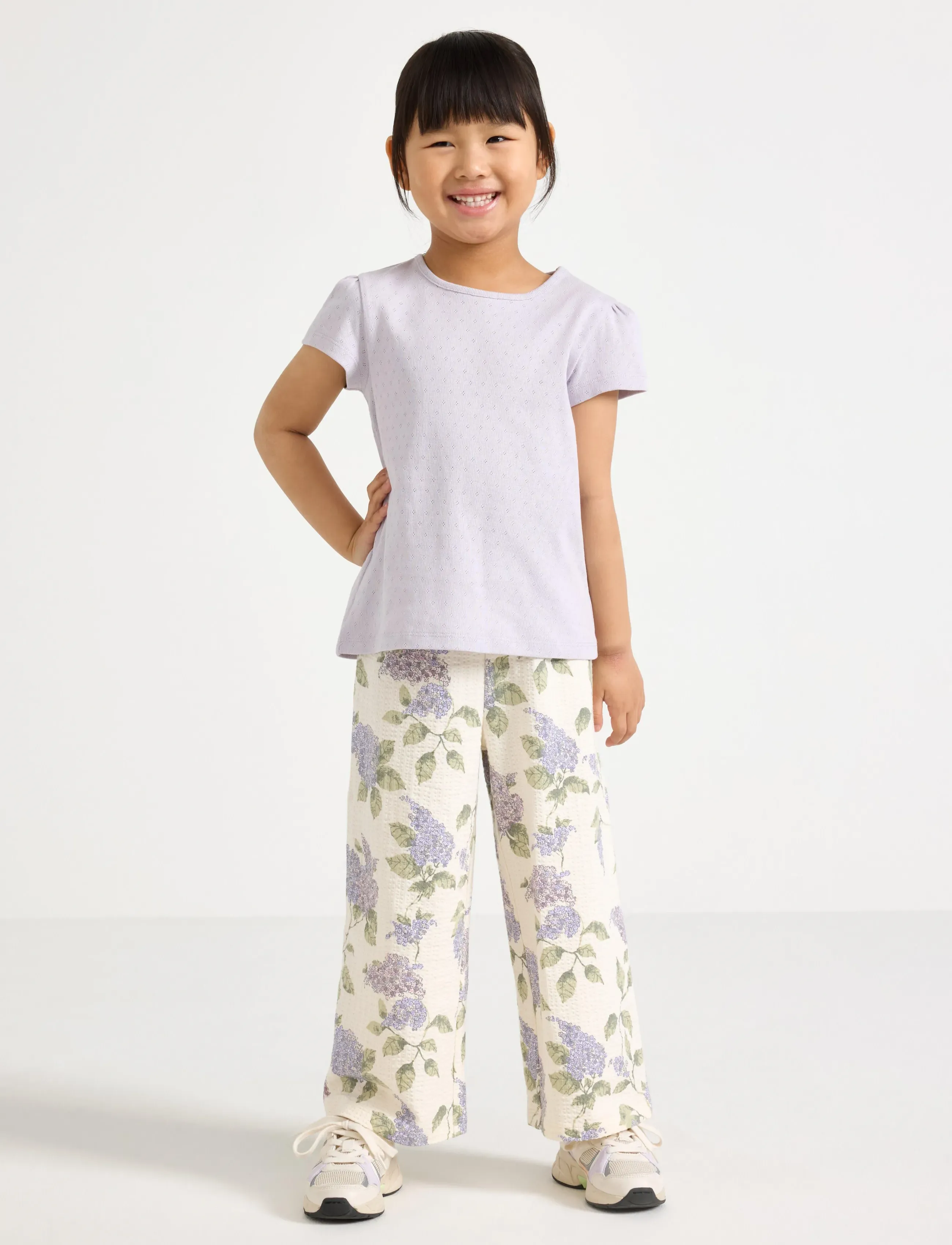 Lindex Wide trousers - Baby trousers - WHITE / cream