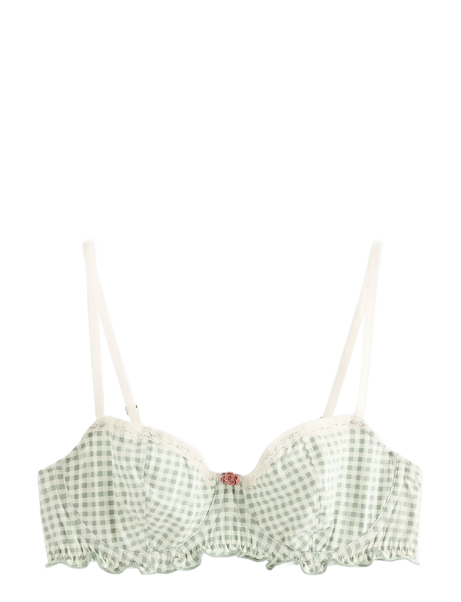 Lindex - Senna unpadded bra - bügel-bh - light dusty green - 1