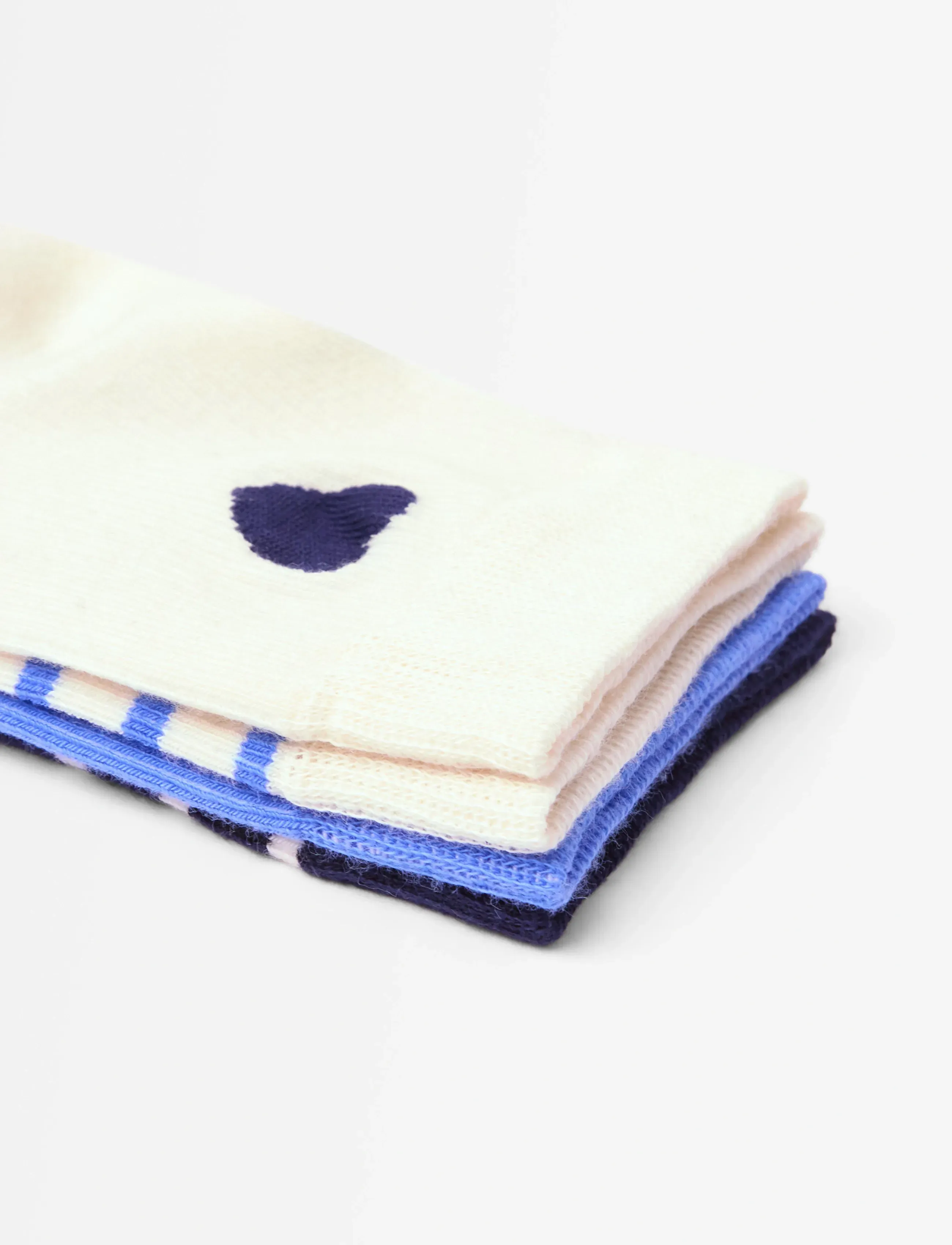 Lindex - Sock high ankle 4 p stripes an - ankelstrumpor - light dusty blue - 2