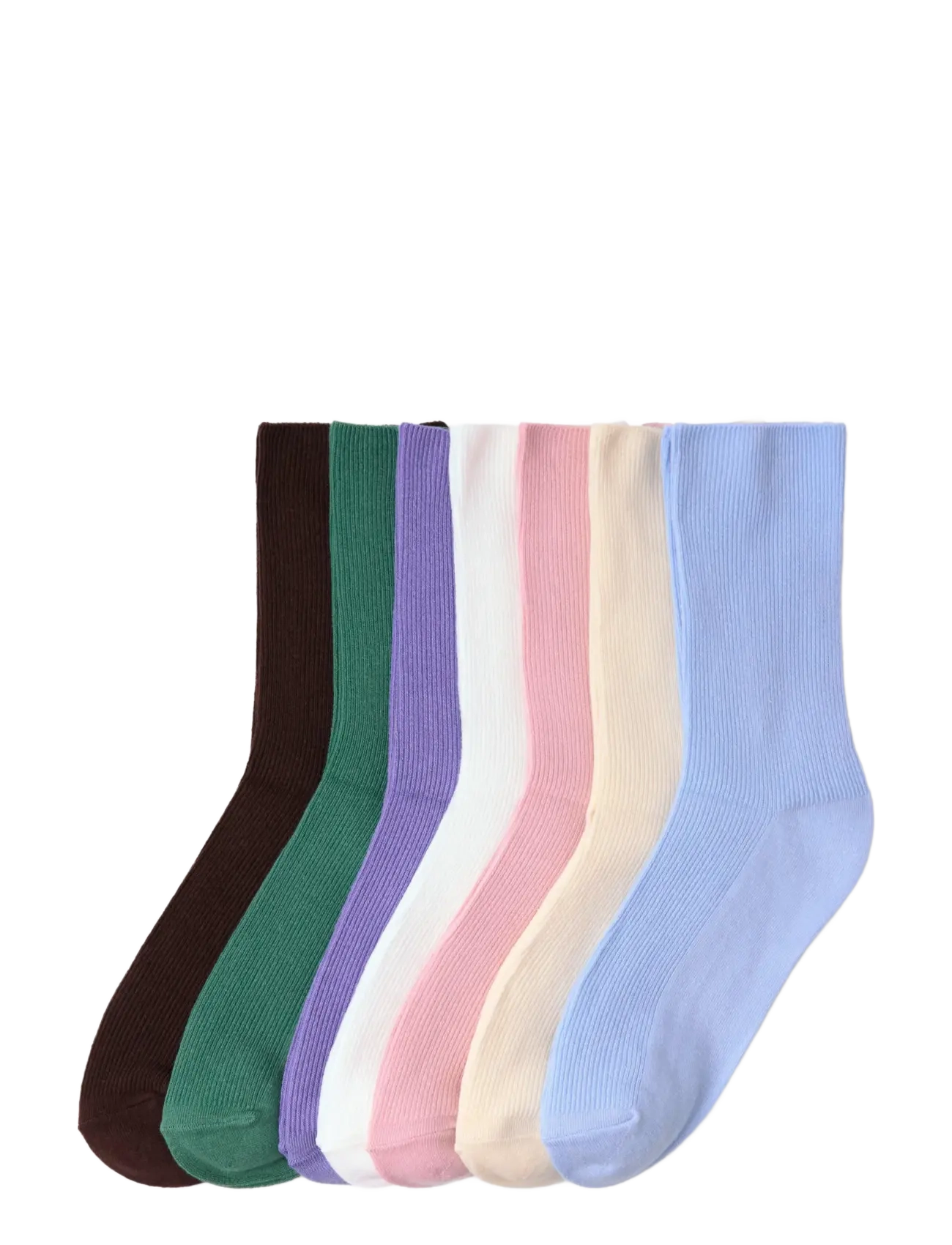Sock 7 p rib mixed colours - LIGHT BLUE