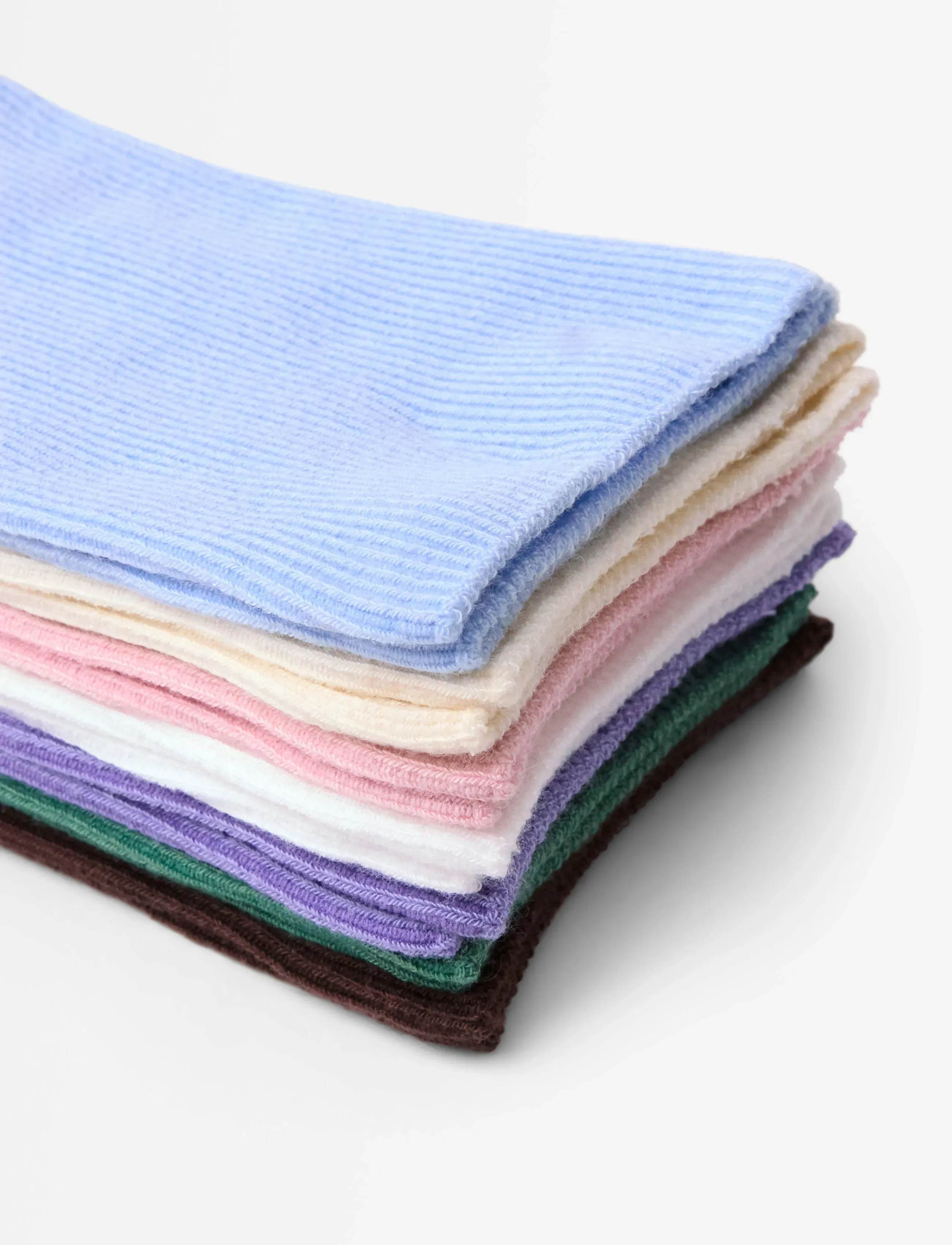 Lindex - Sock 7 p rib mixed colours - almindelige strømper - light blue - 2