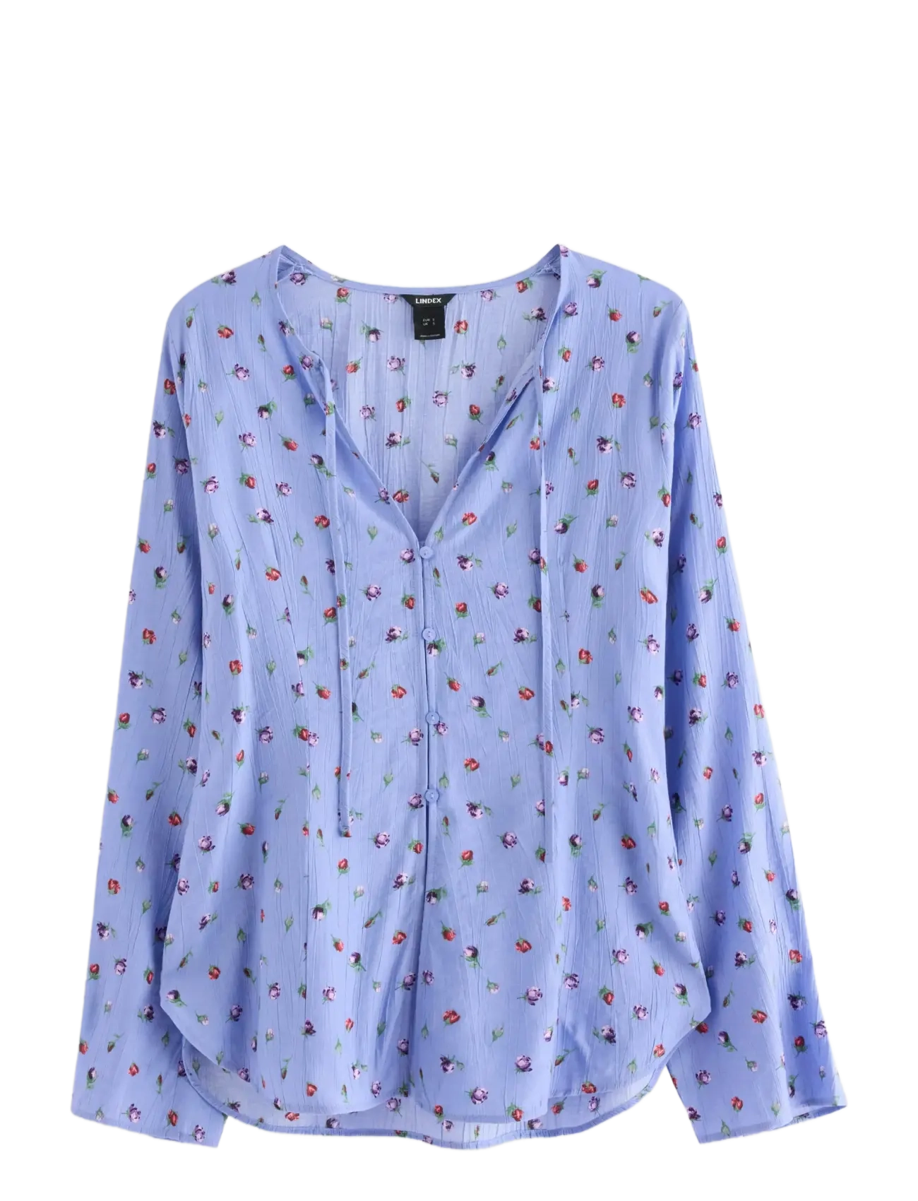 LINDEX Langärmelig Bluse Blau - S - Damen
