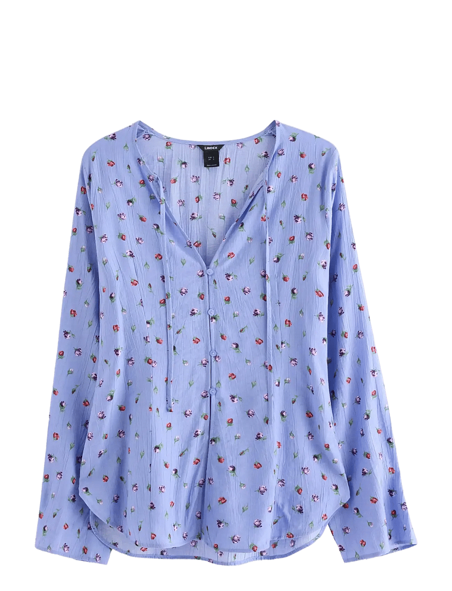 Lindex - Long-sleeved blouse - langærmede bluser - dusty blue - 1