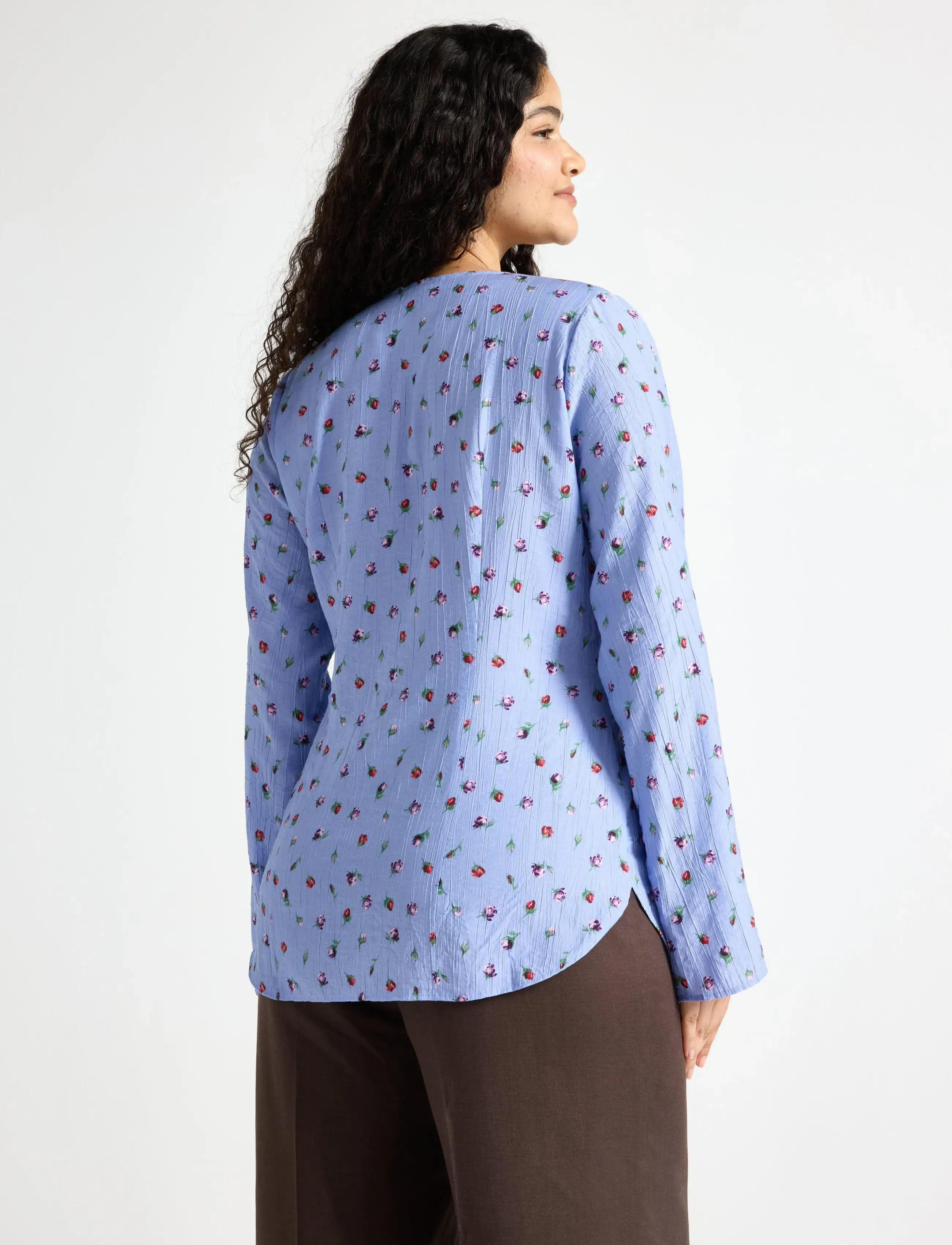 Lindex - Long-sleeved blouse - langärmlige blusen - dusty blue - 3