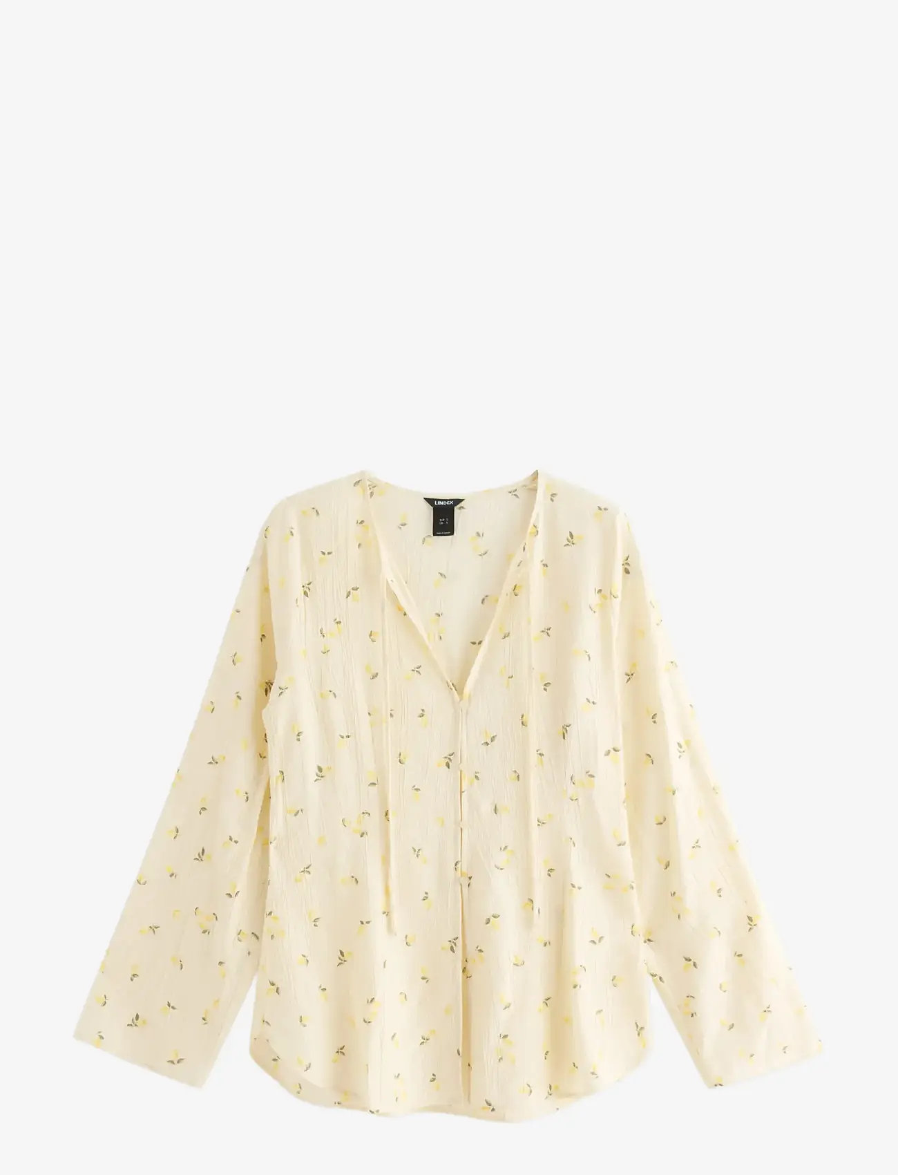 Lindex - Long-sleeved blouse - langärmlige blusen - light yellow - 1