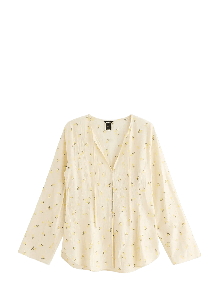 Lindex - Long-sleeved blouse - långärmade blusar - light yellow - 1