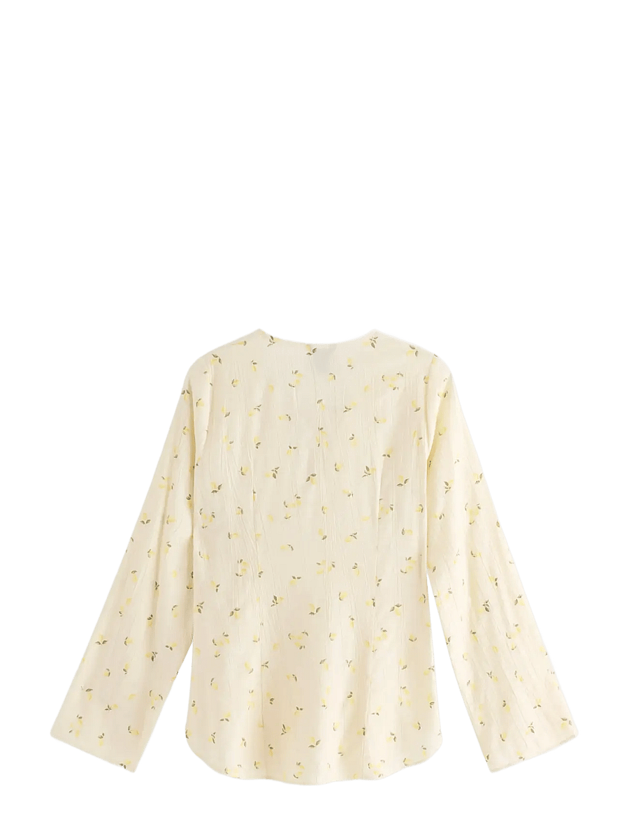 Lindex - Long-sleeved blouse - långärmade blusar - light yellow - 2