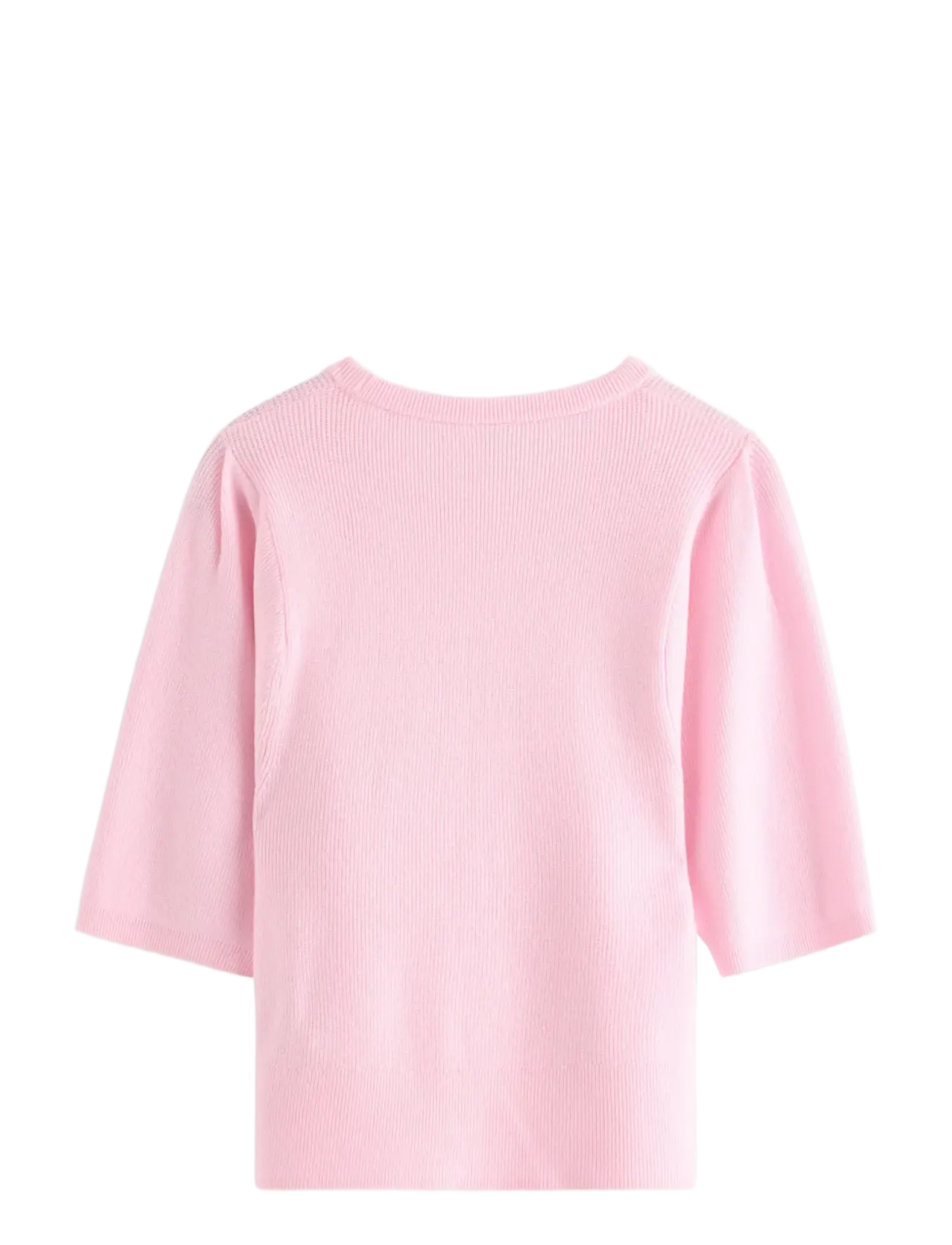 Lindex - Top knitted big sleeve - kurzärmlige hemden - light pink - 2