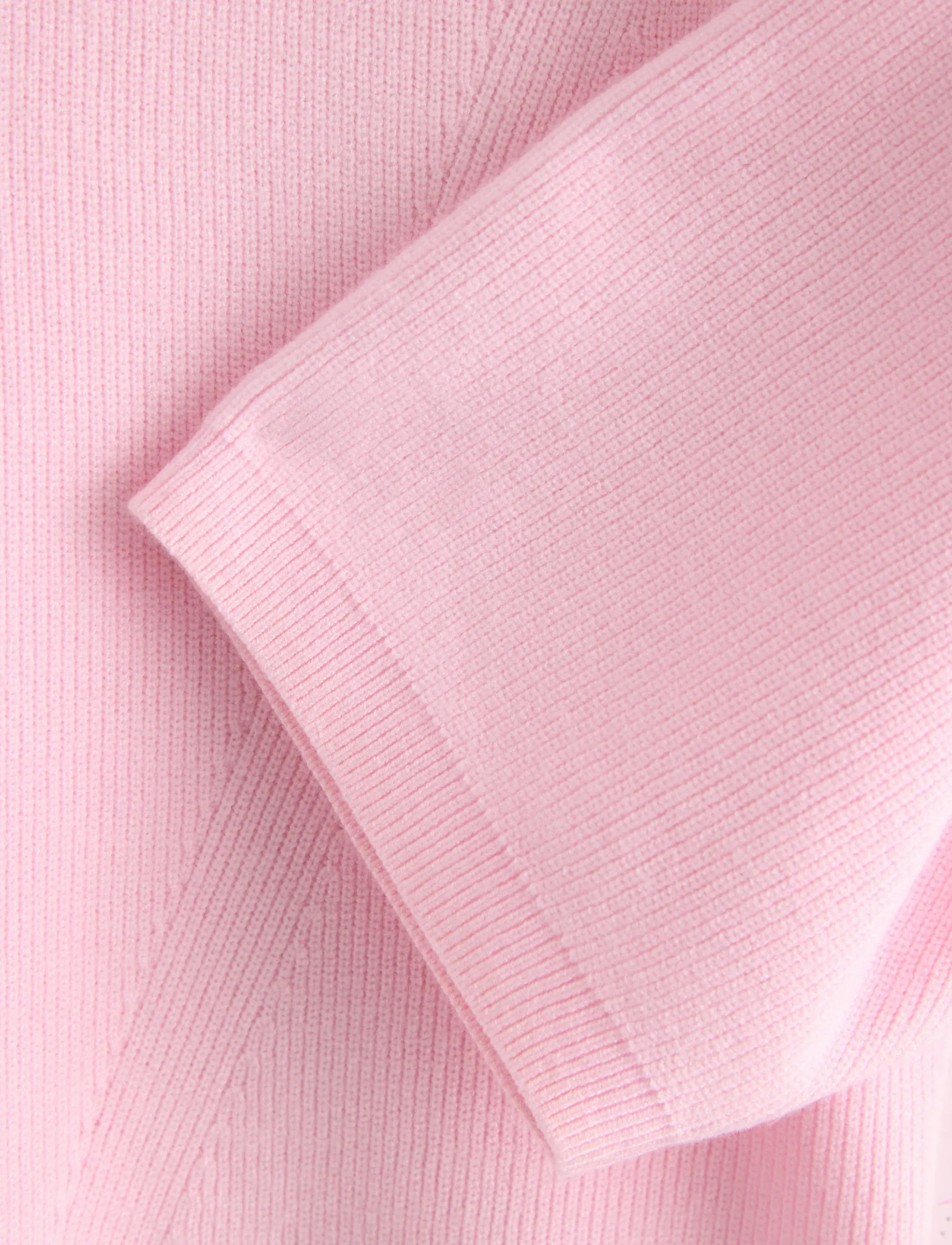 Lindex - Top knitted big sleeve - kurzärmlige hemden - light pink - 5