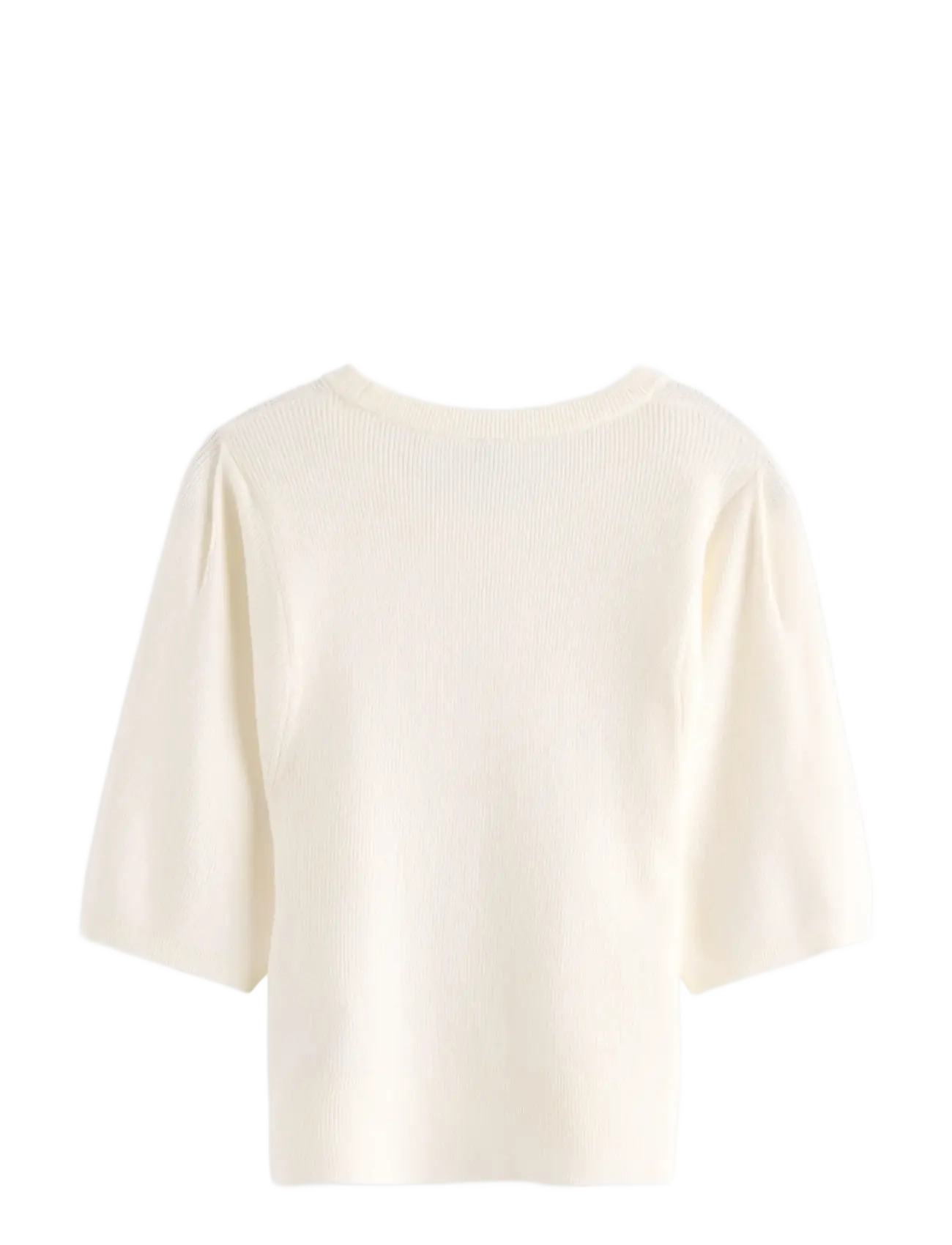 Lindex - Top knitted big sleeve - short-sleeved shirts - off white - 2