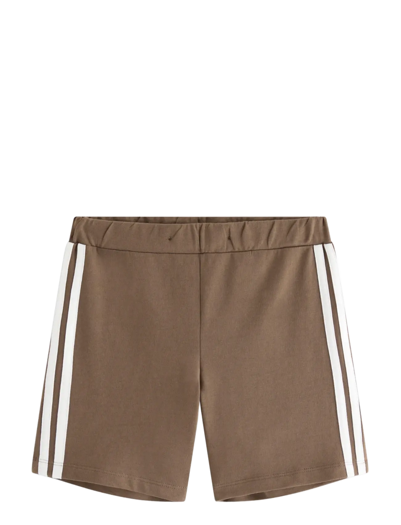 Lindex Sweat shorts - Riided - DARK BROWN / white