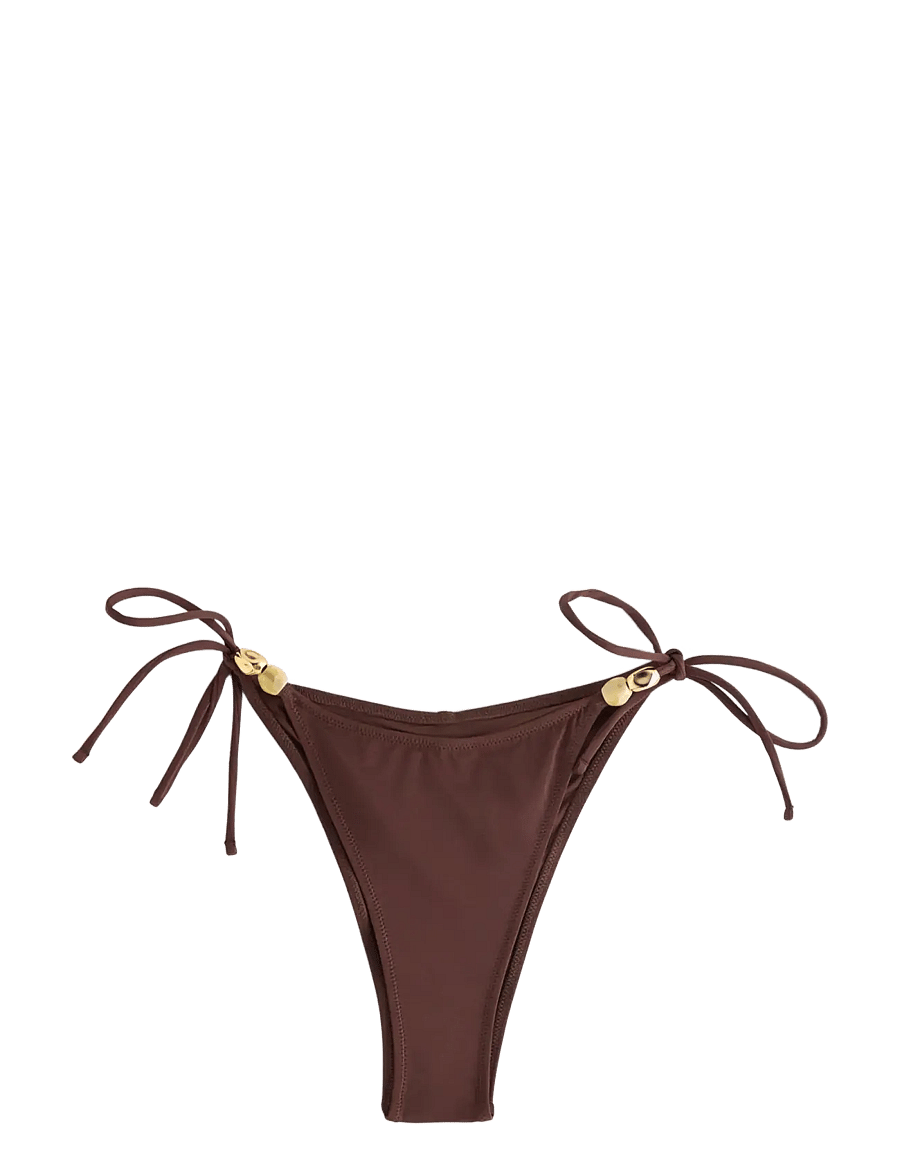 Lindex - Brazilian bikini bottom - brazilian bikinier - dk brown - 1