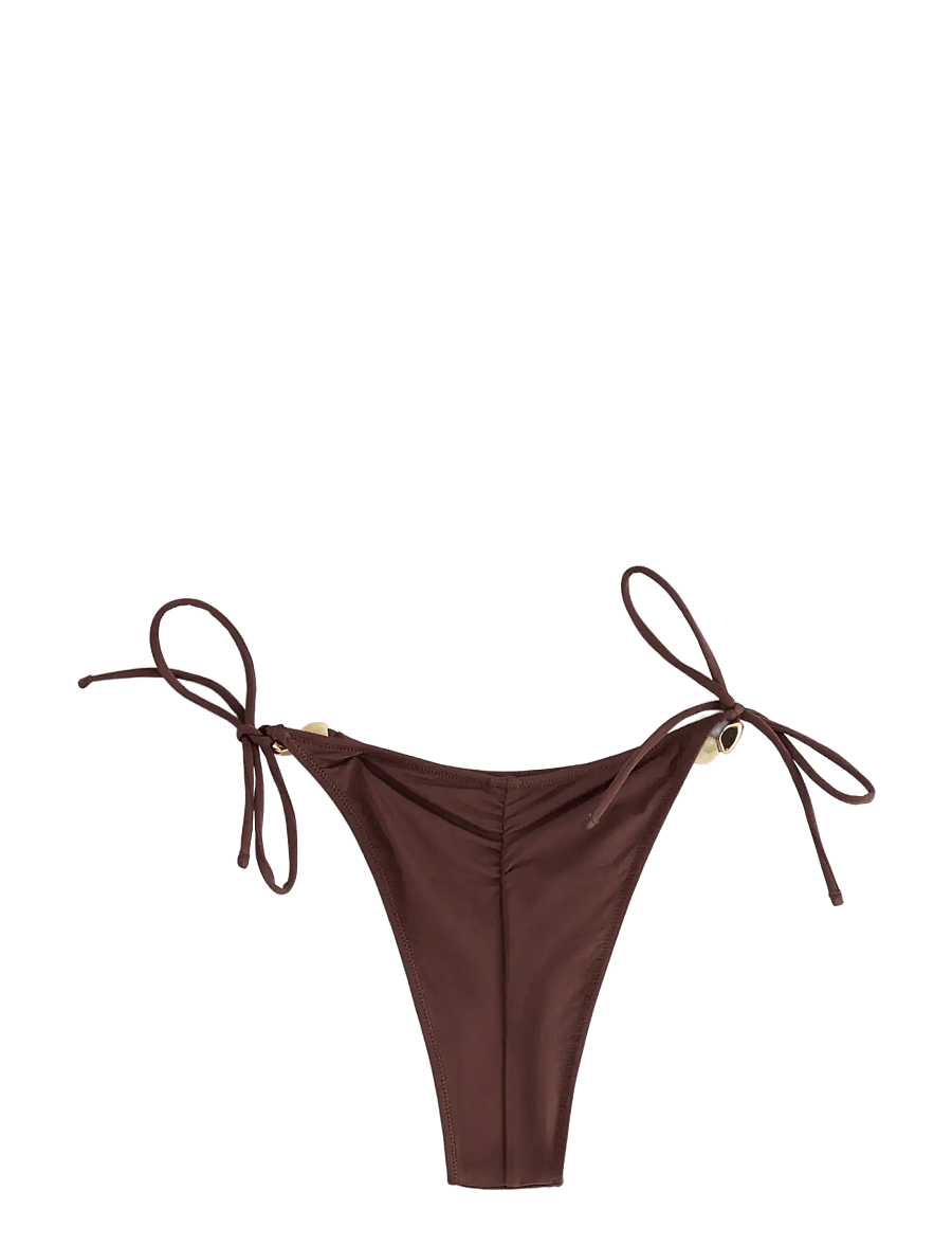 Lindex - Brazilian bikini bottom - brazilian bikinier - dk brown - 2