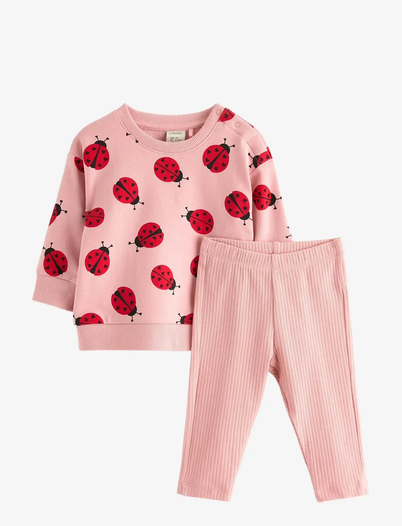 Lindex - Set - sweatshirt and leggings - shop by age - light pink - 0