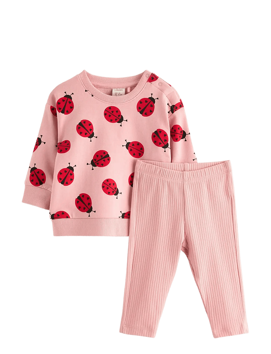 Lindex - Set - sweatshirt and leggings - einkaufen nach alter von - light pink - 0