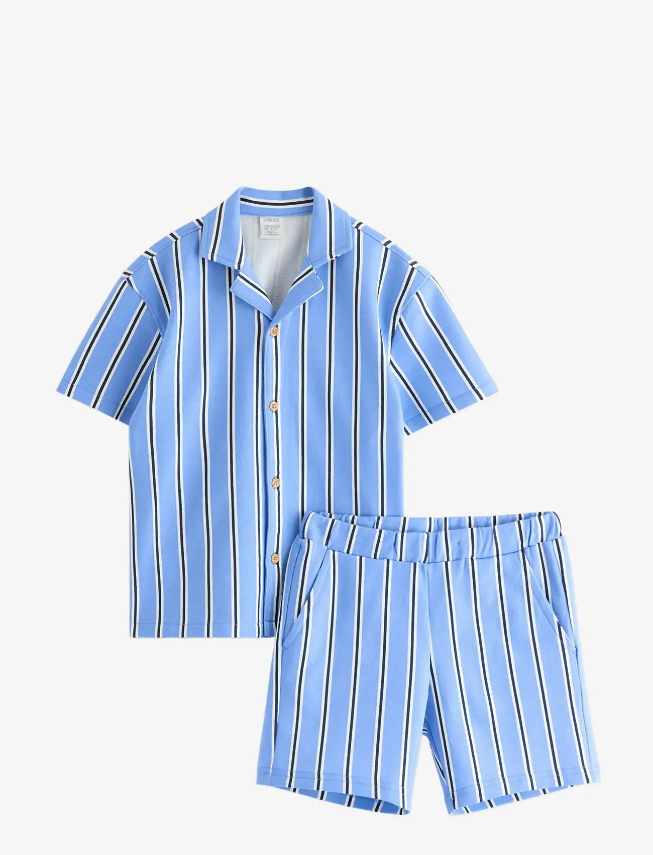 Lindex - Set - top and sweat shorts - sets mit kurzärmeligem t-shirt - blue - 1