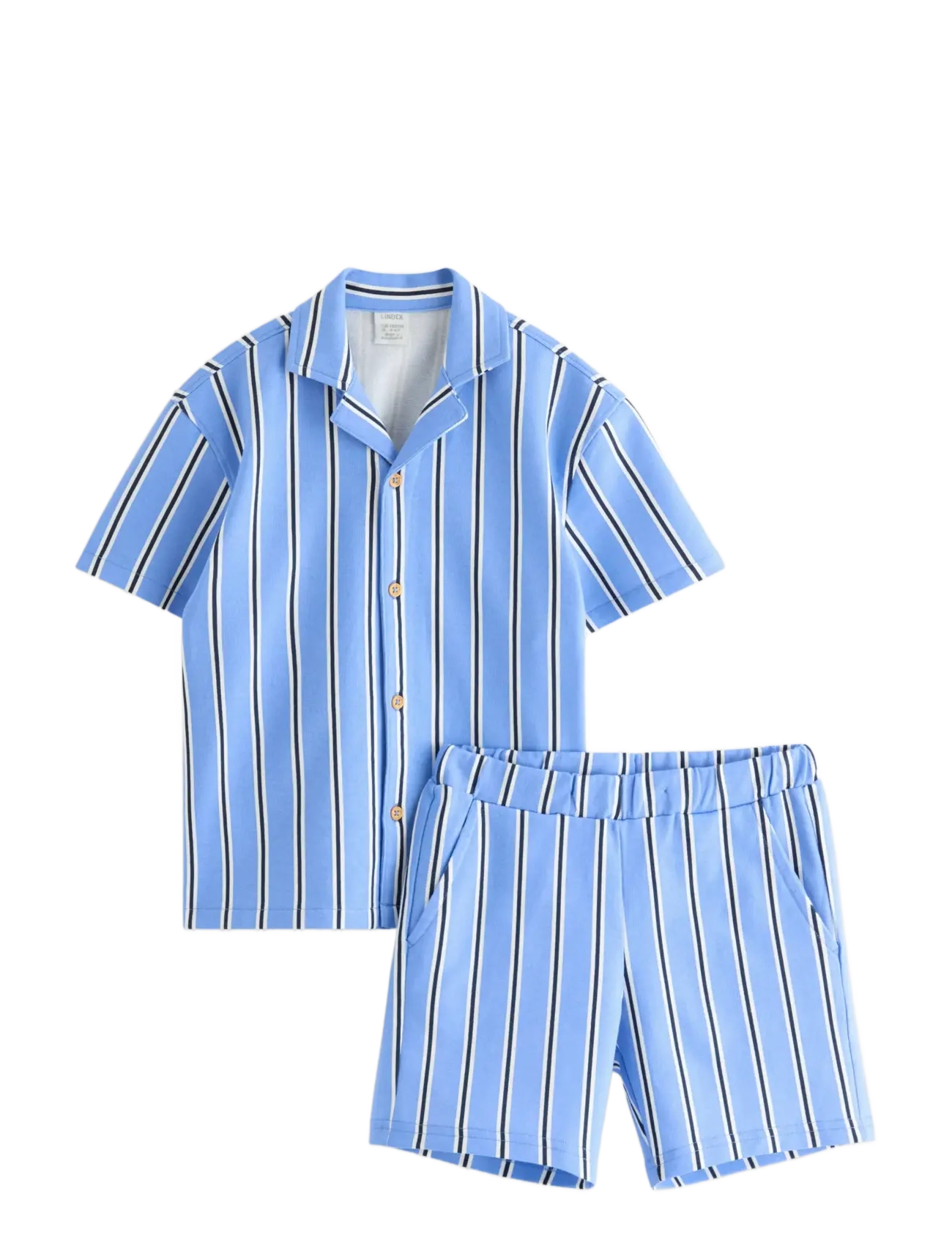 Lindex Set - top and sweat shorts - Nouveautés - BLUE / blue