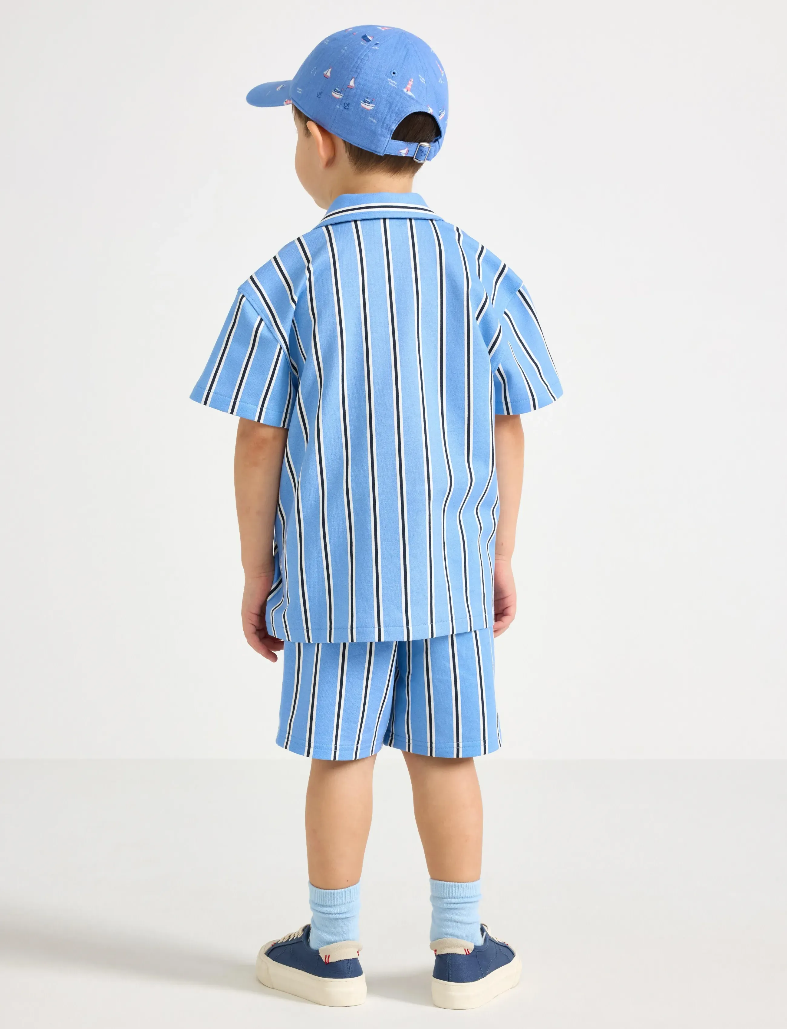 Lindex - Set - top and sweat shorts - sets with short-sleeved t-shirt - blue - 3